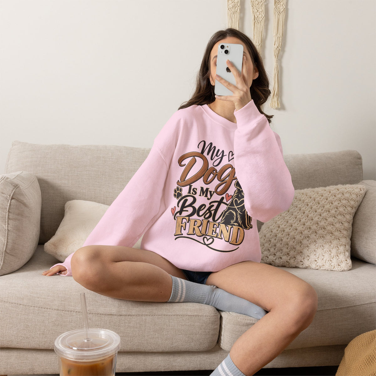 My Dog Is My Best Friend Sweatshirt | Dog Lover Crewneck