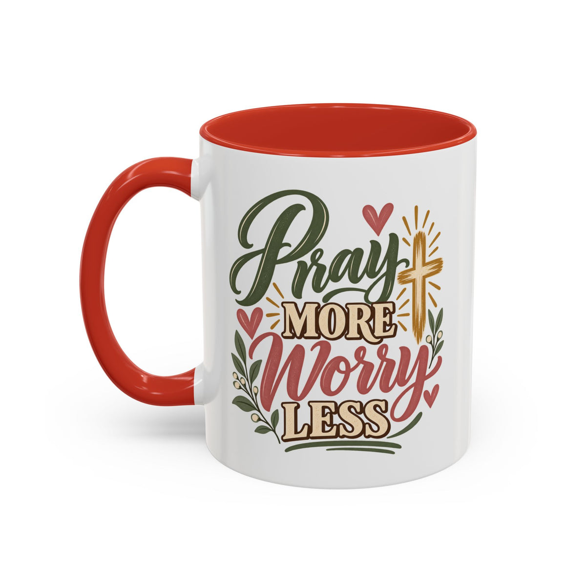Pray More Worry Less Mug | Accent Coffee Mug
