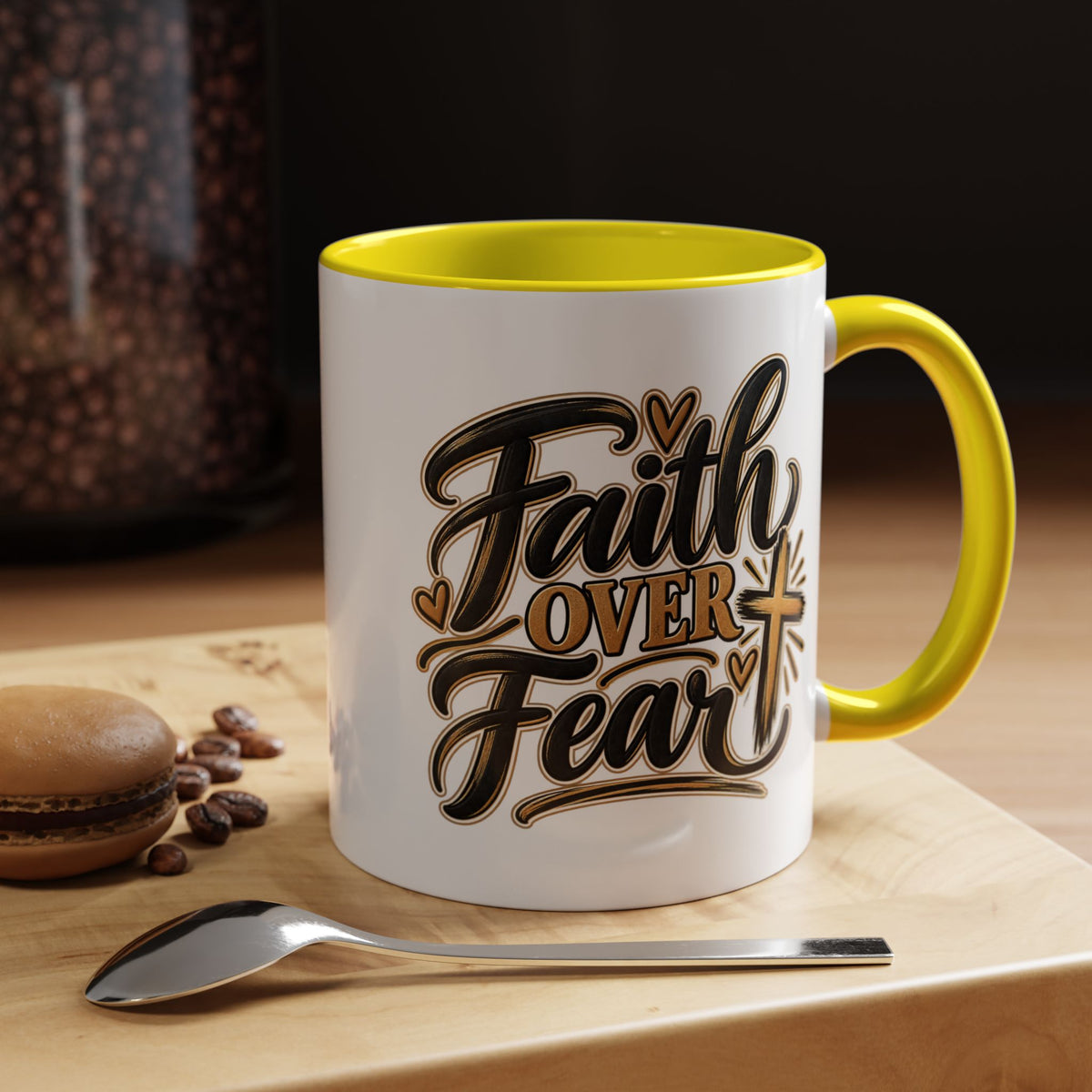Faith Over Fear Mug | Accent Coffee Mug 11oz 15oz